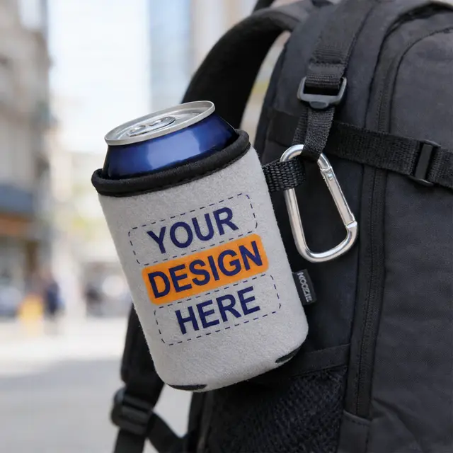 Koozie® Collapsible Can Coolers with Carabiner view 2