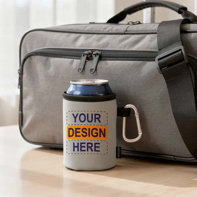 Koozie® Collapsible Can Coolers with Carabiner view 3