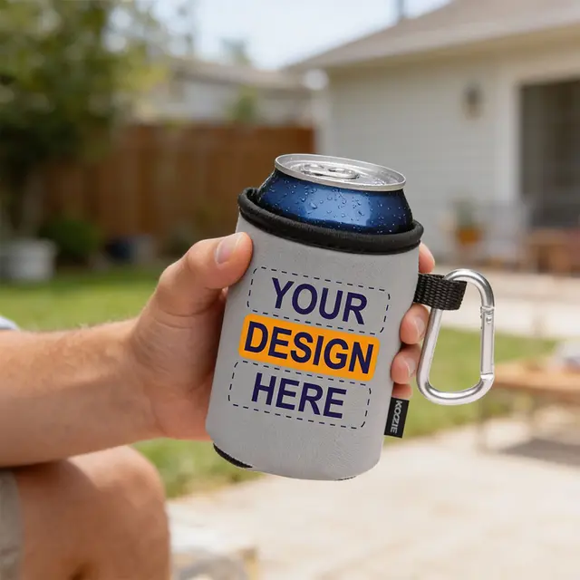 Koozie® Collapsible Can Coolers with Carabiner view 5