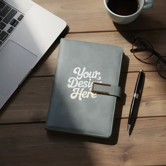 Leather Notebook with Pen view 2