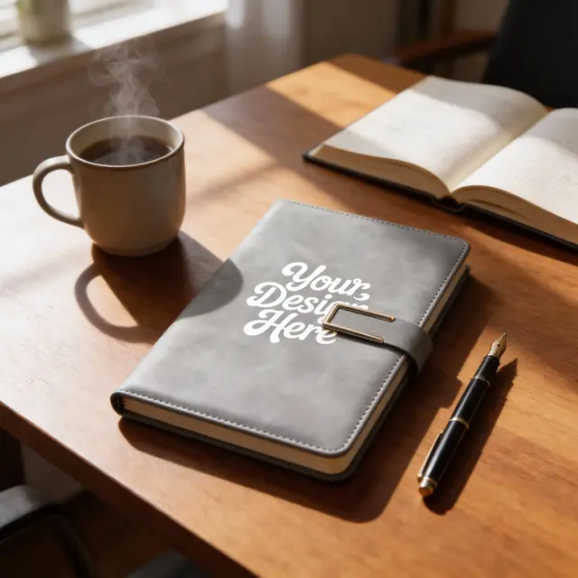 Leather Notebook with Pen view 3