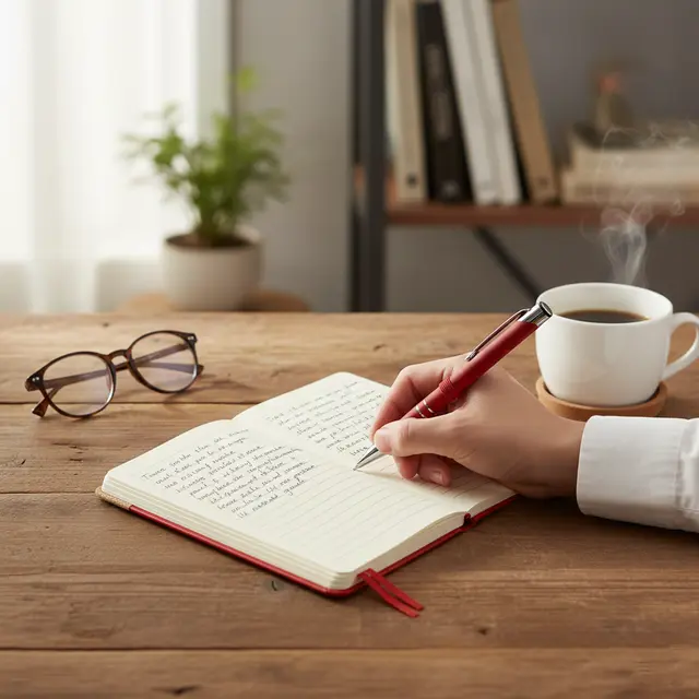Hyde Cork Notebook & Paragon Pen view 3