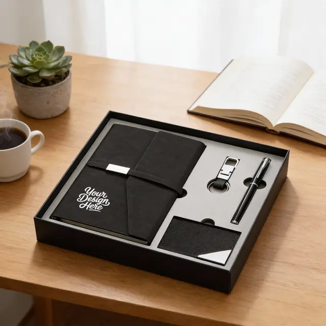 Hardbound Leather Laptop Card Set view 5