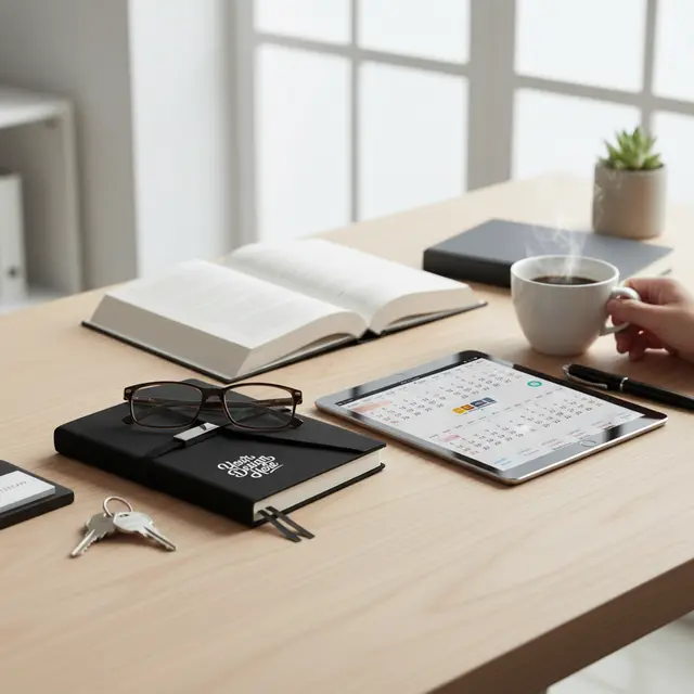 Hardbound Leather Laptop Card Set view 4