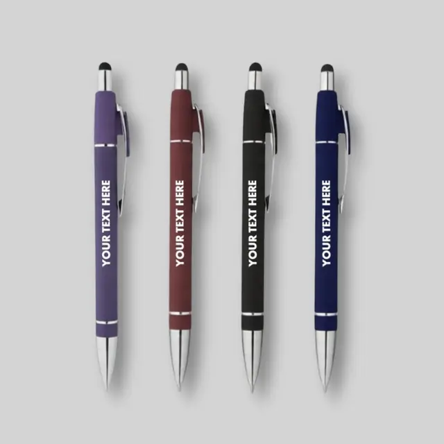 Custom Velour Soft Touch Stylus Pens view 1