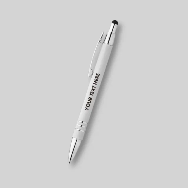 Custom Serena Stylus Soft Touch Pens - Full Color view 1