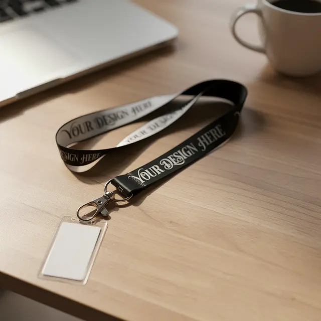 Custom Woven Lanyard With Badge Holders view 4