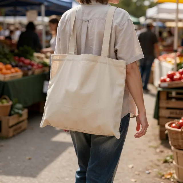 Blank Economy Cotton Tote Bag view 2