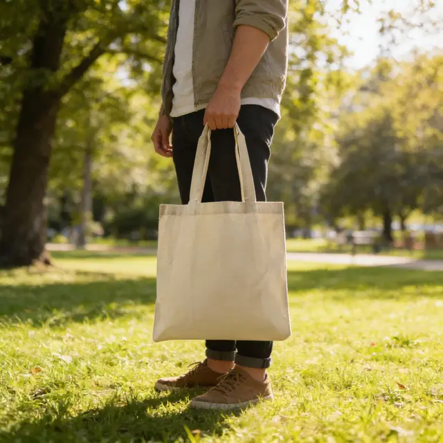 Blank Economy Cotton Tote Bag view 4