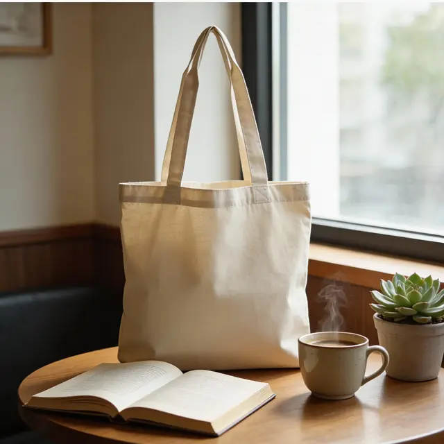 Blank Economy Cotton Tote Bag view 3