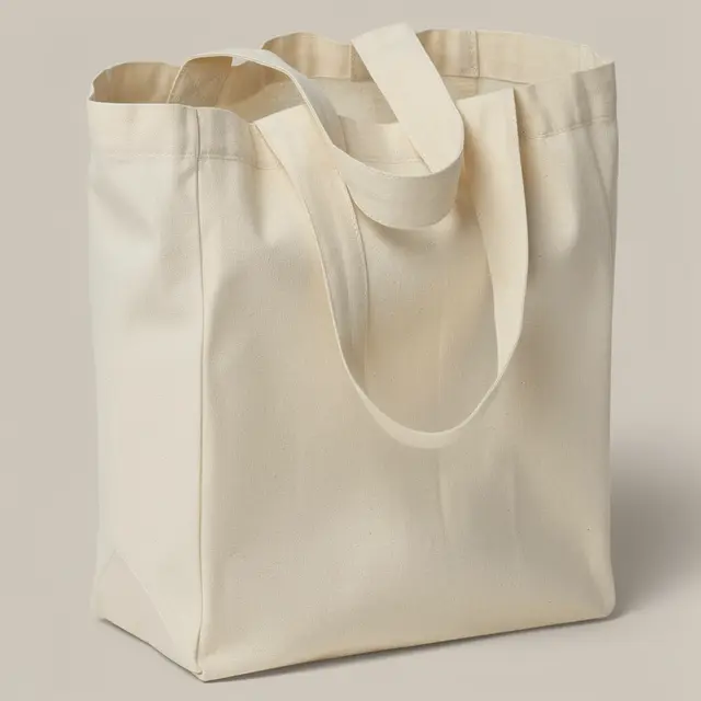 Blank Small Cotton Canvas Tote Bag view 2