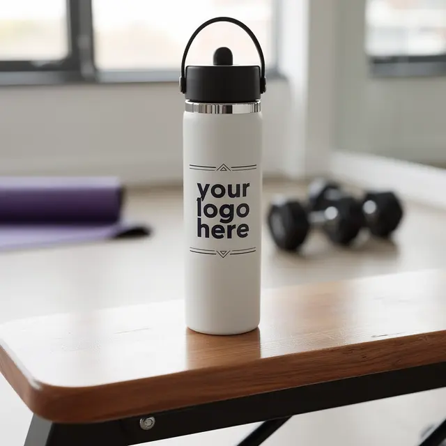 24 oz Hydro Flask® Wide Mouth Water Bottle with Flex Straw Cap view 4