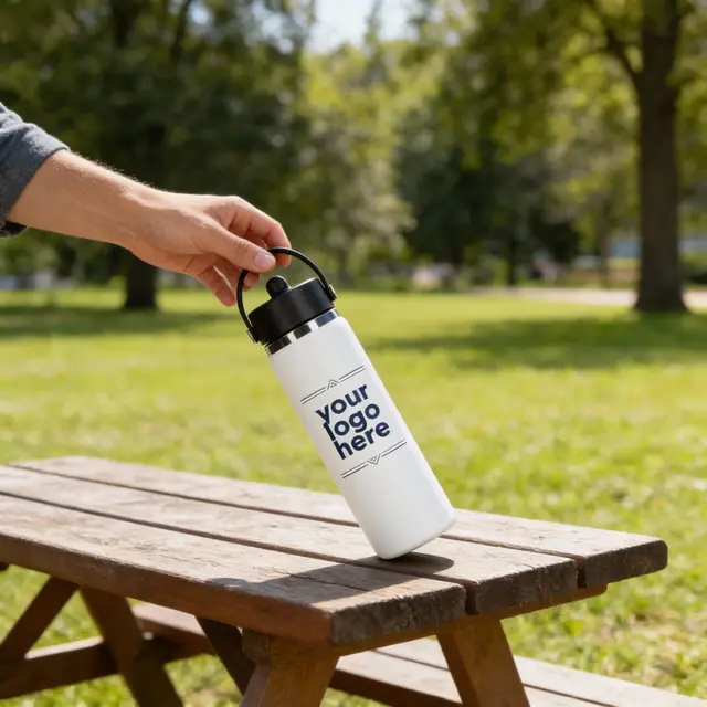 24 oz Hydro Flask® Wide Mouth Water Bottle with Flex Straw Cap view 5