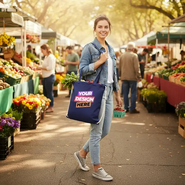 Convert Cotton Drawstring Tote Bags view 7