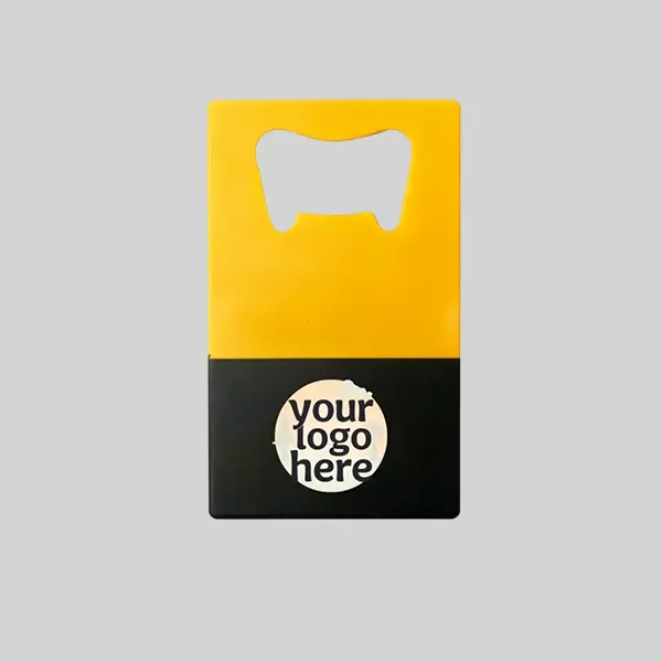 Dual Color Card-Shaped Bottle Opener view 1