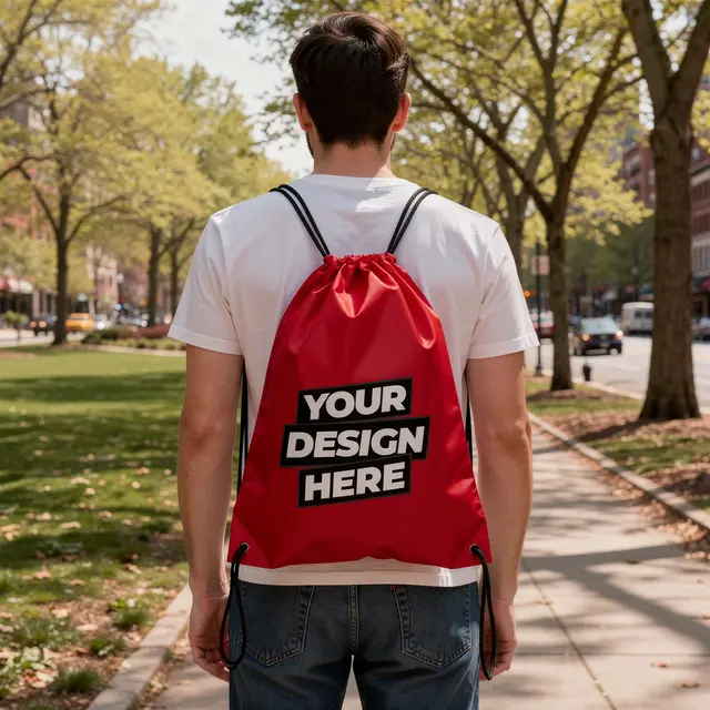 Custom Drawstring Backpacks view 2