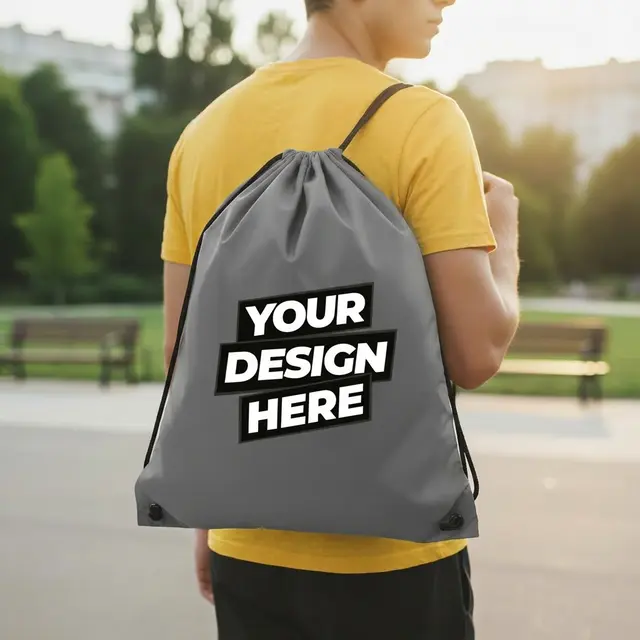 Custom Drawstring Backpacks view 3