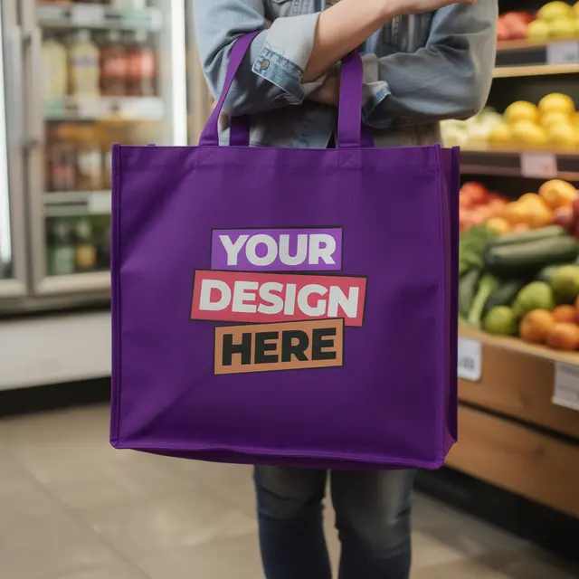 Medium Grocery Tote Bags view 2
