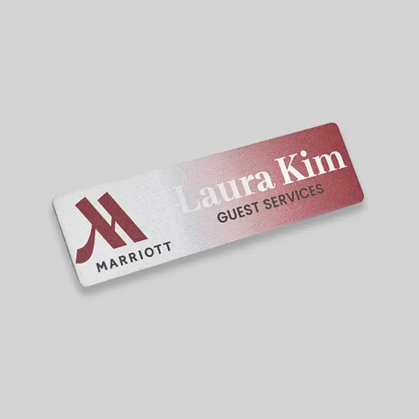 UV Printed Metal Name Badge Buttons view 1