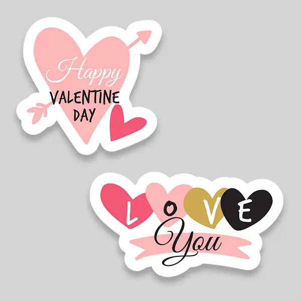 Custom Valentine Stickers view 1