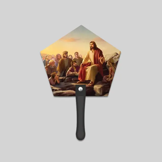 Pentagon Hand Fan view 1