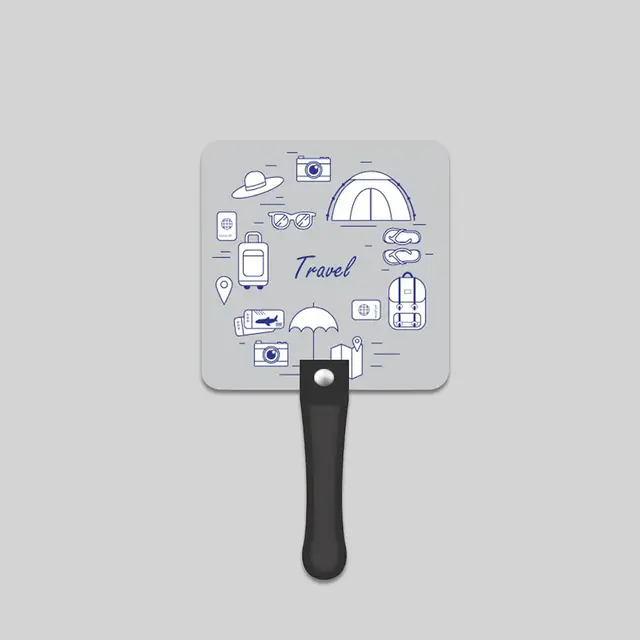 Rounded Square Hand Fan view 1