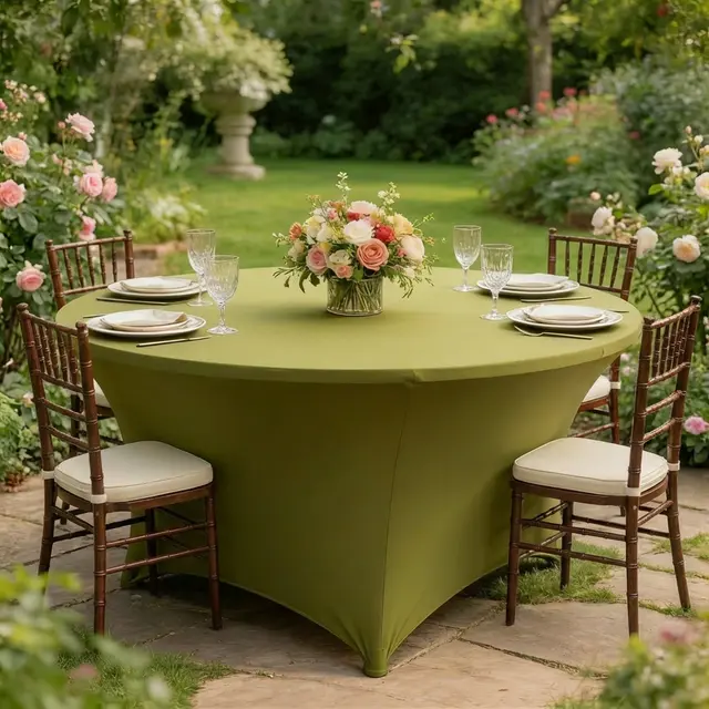Blank Round Table Covers view 4