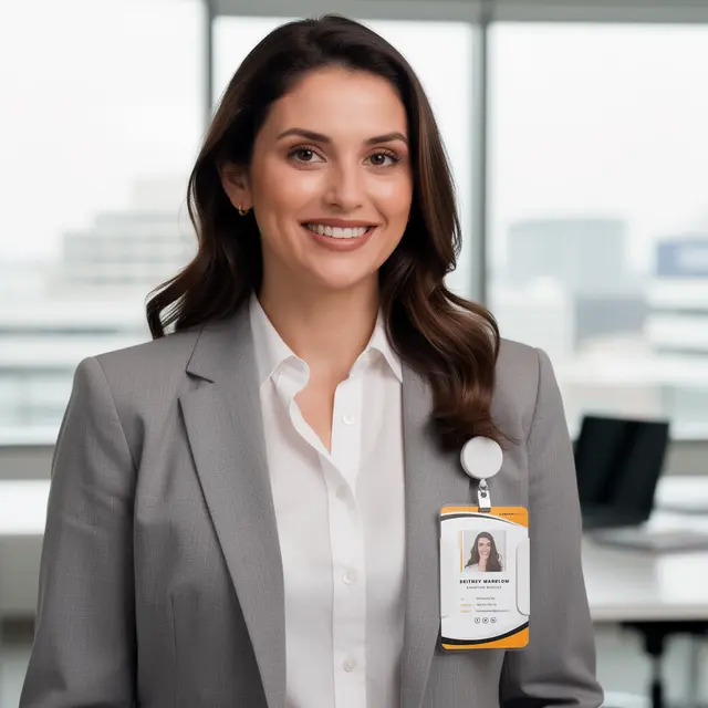 Custom Employee ID Name Badges view 3