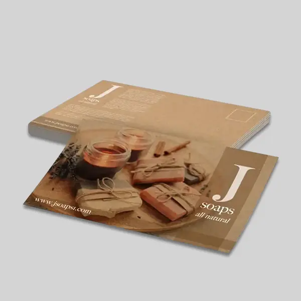 Custom Brown Kraft Postcards view 1