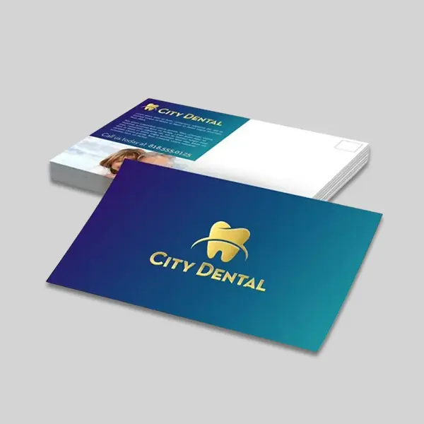 Custom Raised Foil Postcards view 1