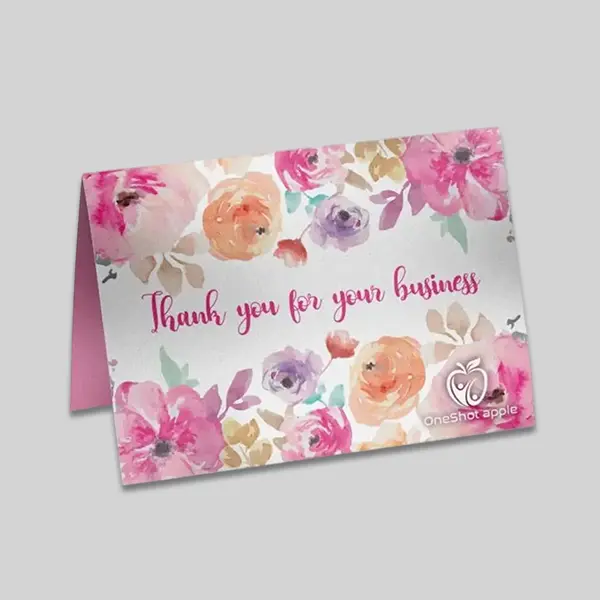 Custom 14PT Pearl Metallic Greeting Cards view 1