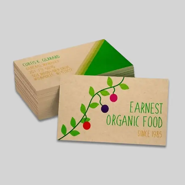 Custom Brown Kraft Business Cards view 1