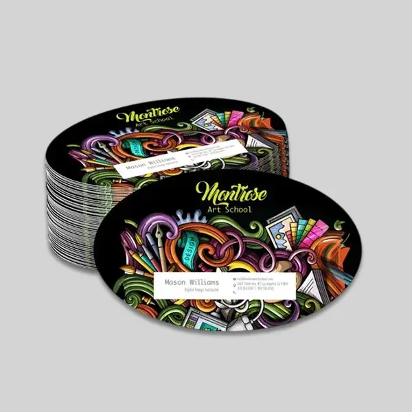 Custom Oval Business Cards view 1