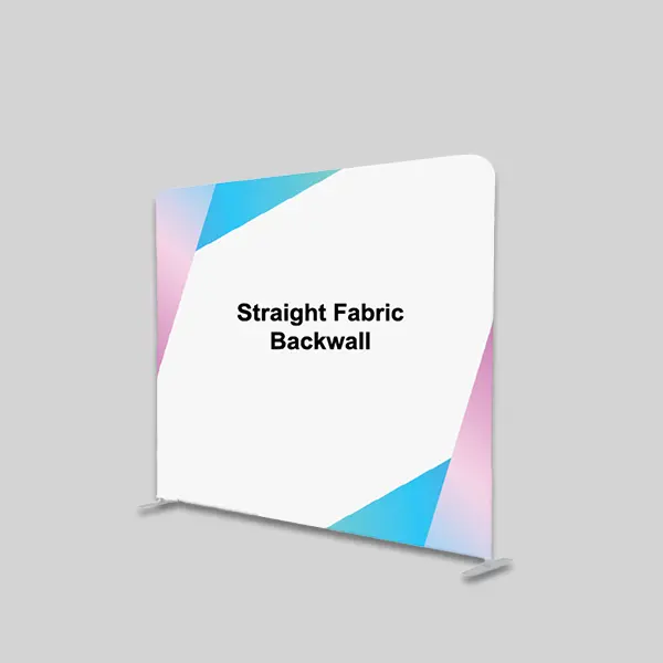 Custom Straight Tension Fabric Backdrop Media Wall view 1