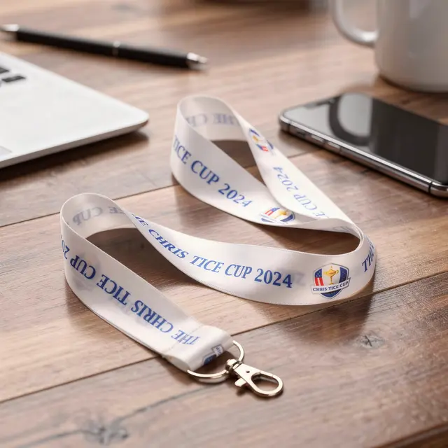 Custom Heat Transfer Satin Ribbon Lanyards view 4