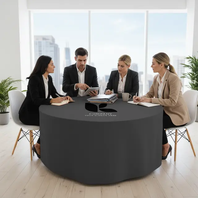Round Fitted Table Covers view 3