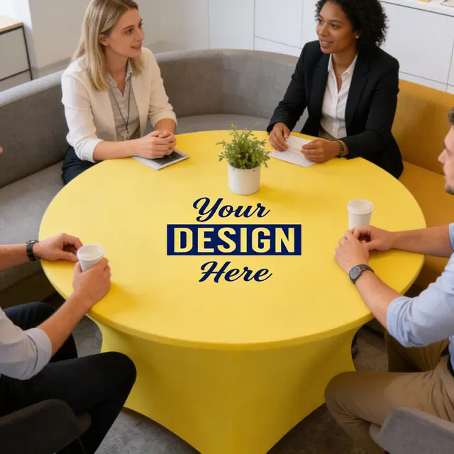 Round Stretch Spandex Table Covers view 2