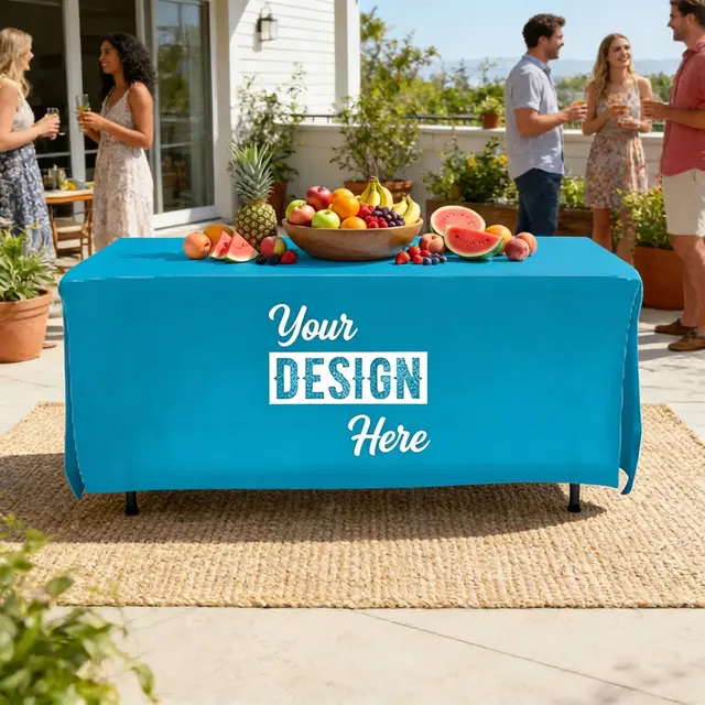 Rectangle Open Corner Table Covers view 4