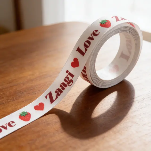Custom Heat Transferred Satin Ribbons 10 yard view 2