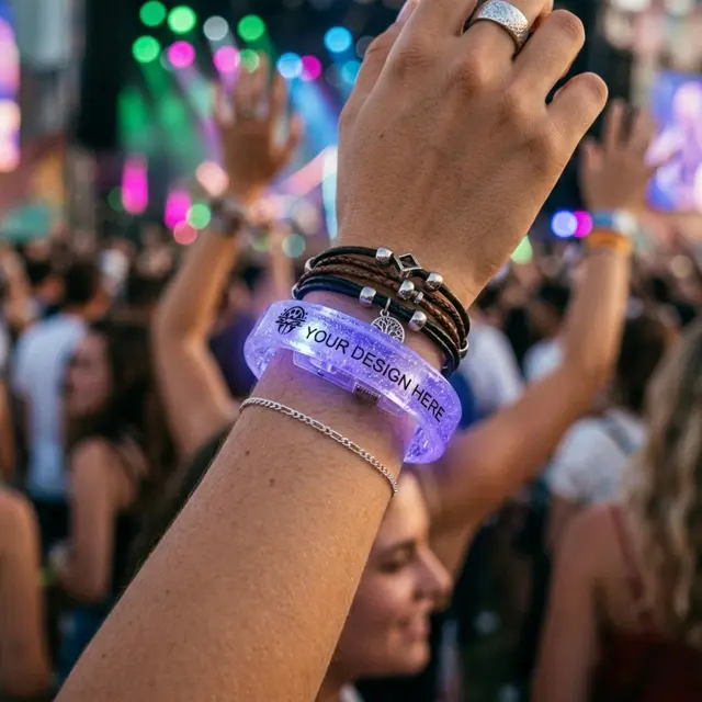 Custom Glow-in-the-Dark LED Party Bracelets view 2