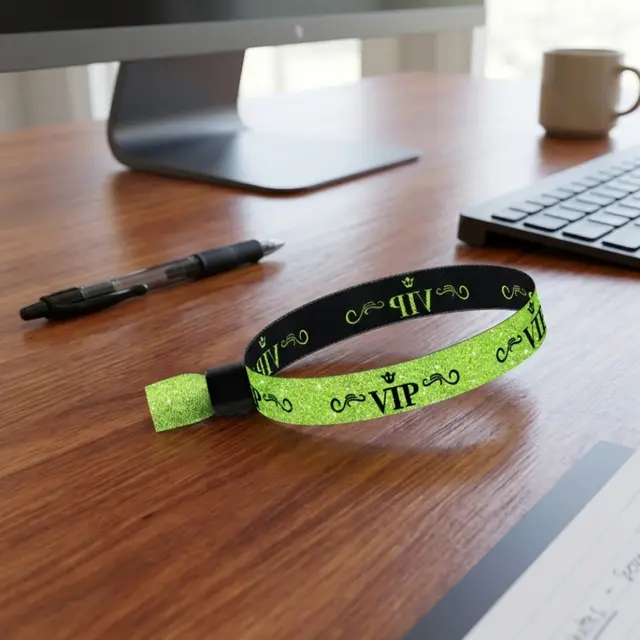 Custom Woven Wristbands With Gold Thread view 2