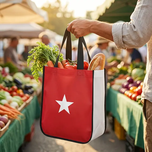 Laminated Shopper Tote Bags view 2
