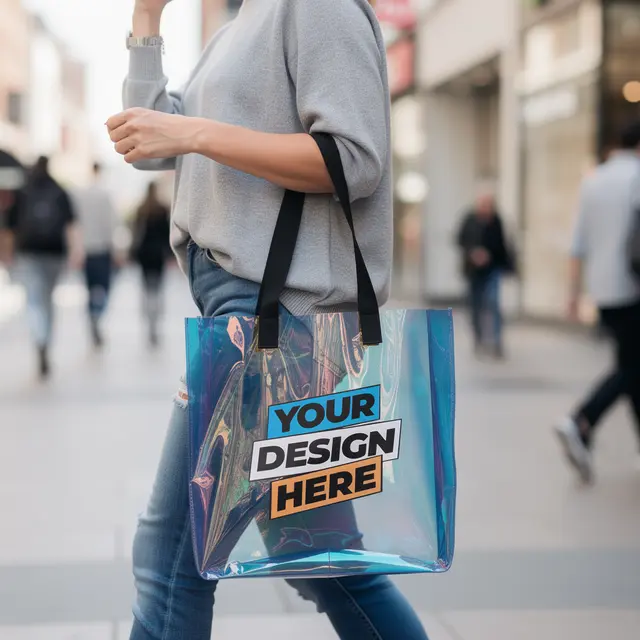 Holographic PVC Tote Bag view 3