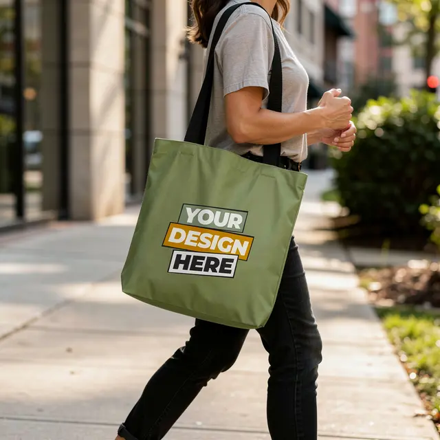 Sublimated Double-Sided Heavy Tote Bags view 3