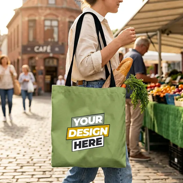Sublimated Double-Sided Heavy Tote Bags view 4