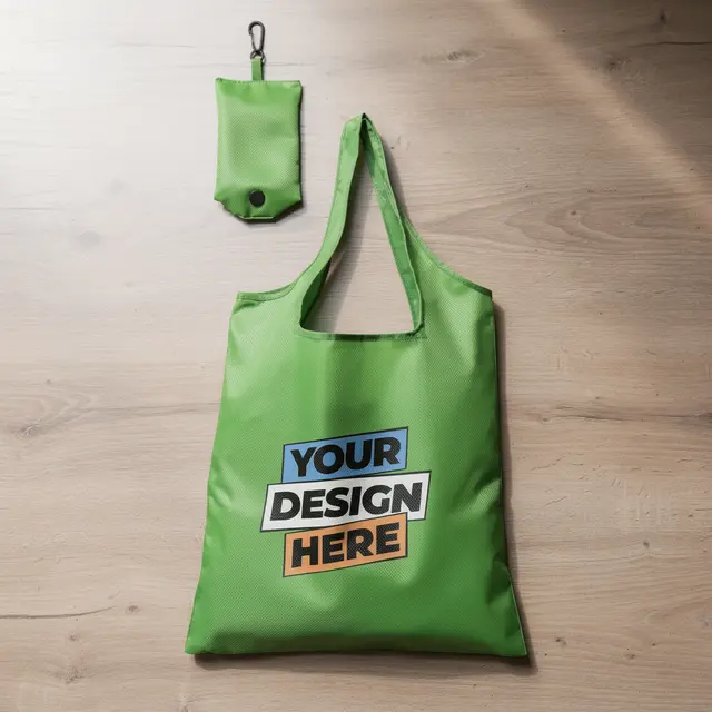 Polyester Foldaway Shopping Tote Bags view 5