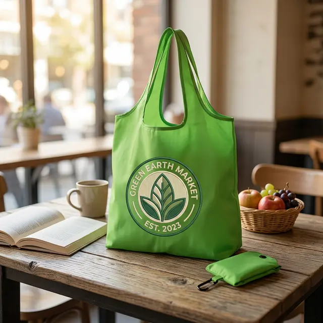 Polyester Foldaway Shopping Tote Bags view 6