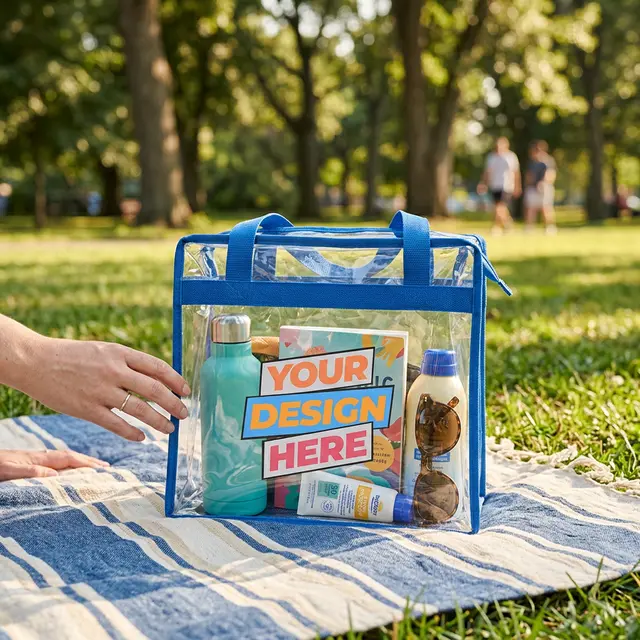 Clear Tote Bags With Zipper view 4