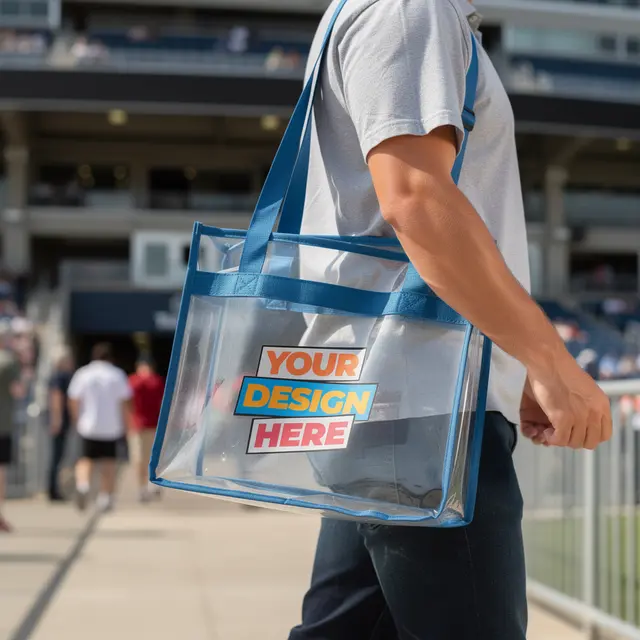 Clear Tote Bags With Zipper view 7
