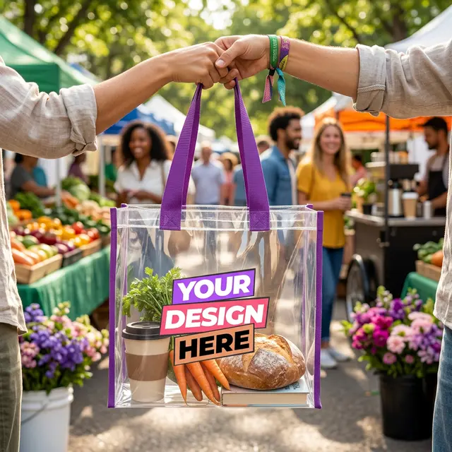 Clear Tote Bags view 8